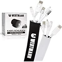 Wertmann [3m] Organizador de Cables con diametro ajustable I Funda Cubre Cables para Organizar Cables I Tubo Cables…
